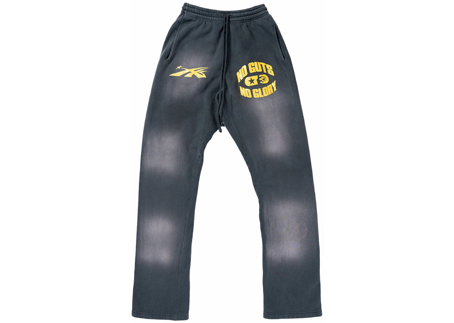 Hellstar No Guts No Glory Flare Bottom Sweatpants Midnight Dye Black