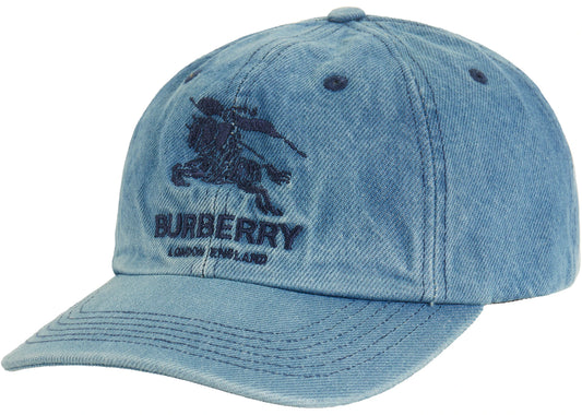 Supreme Burberry Denim 6-Panel Washed Blue