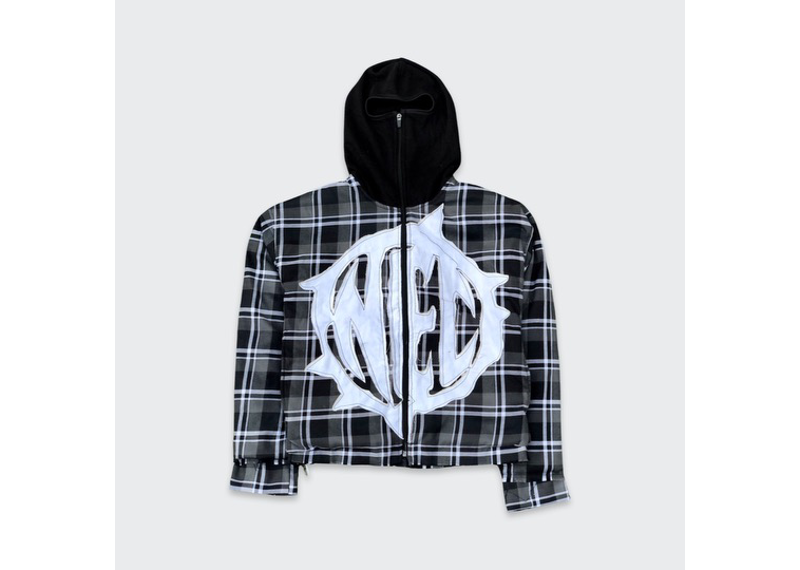 Black NEC Logo Flannel Jacket