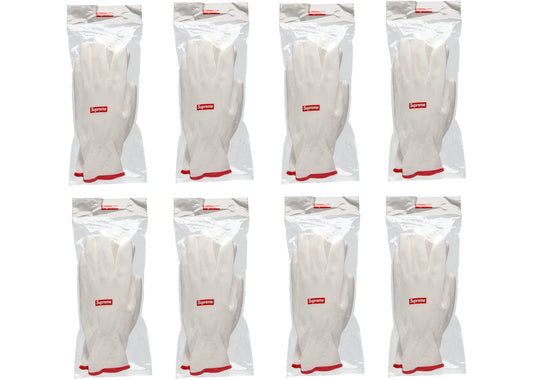 Supreme Rubberized Gloves 8x Lot FW20 Season Gift White/Red