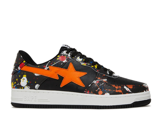 Bapesta Low Paint Splatter - Black